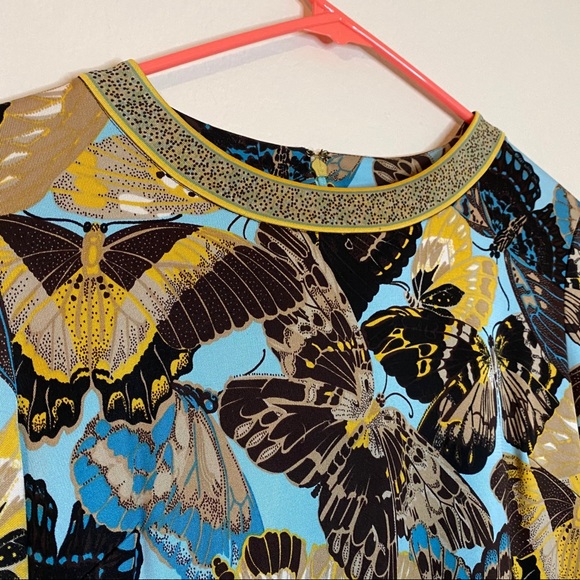 TORY BURCH butterfly Kareema silk shift dress - Picture 6 of 13